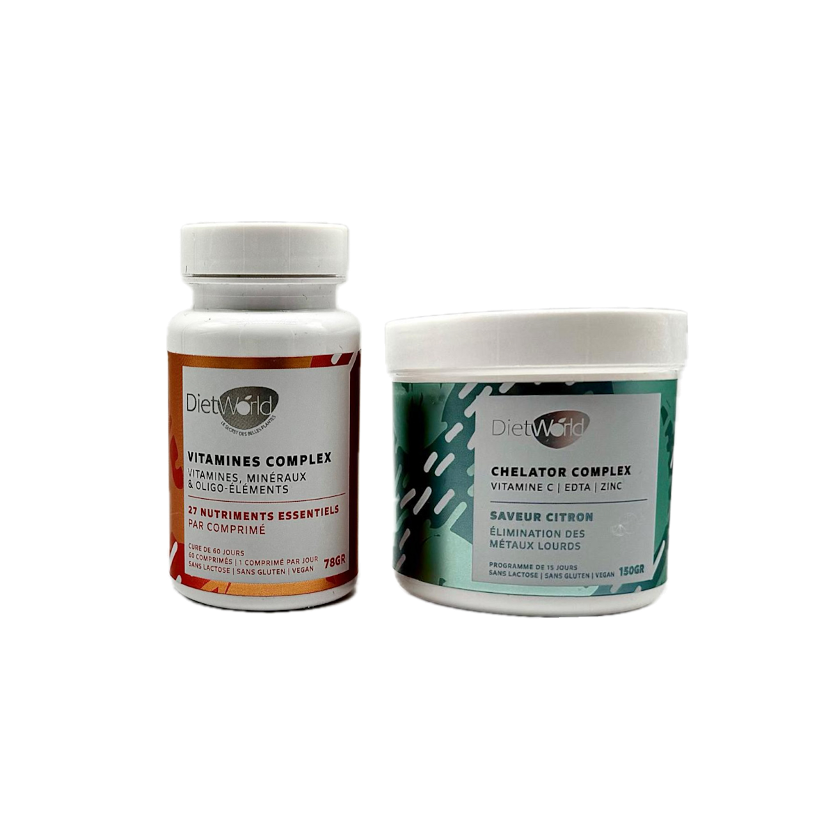 Lot de 20 Duo pour Cure "Chélator complex" et "Complex Vitamines"