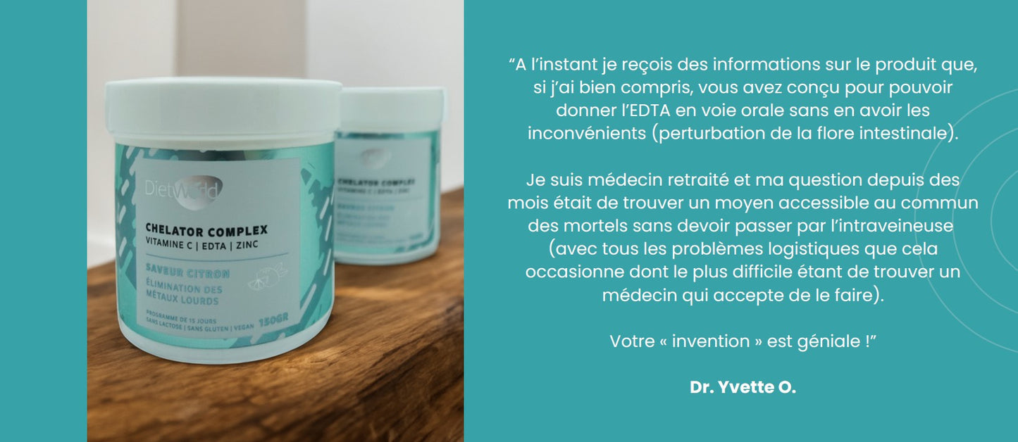 Lot 12 Chelator Complex "Élimination des métaux lourds " EDTA / VIT C / ZINC