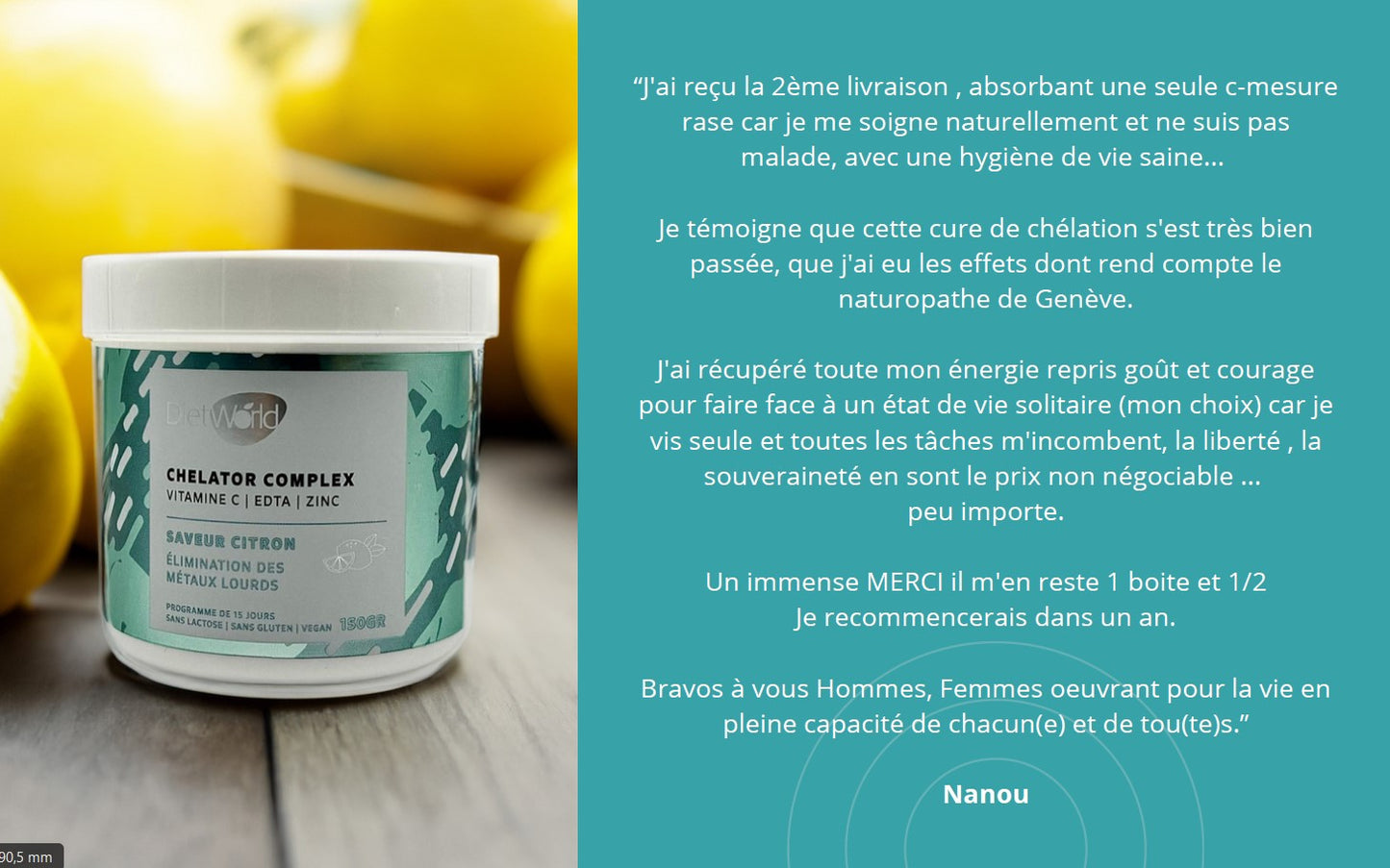 Lot 12 Chelator Complex "Élimination des métaux lourds " EDTA / VIT C / ZINC