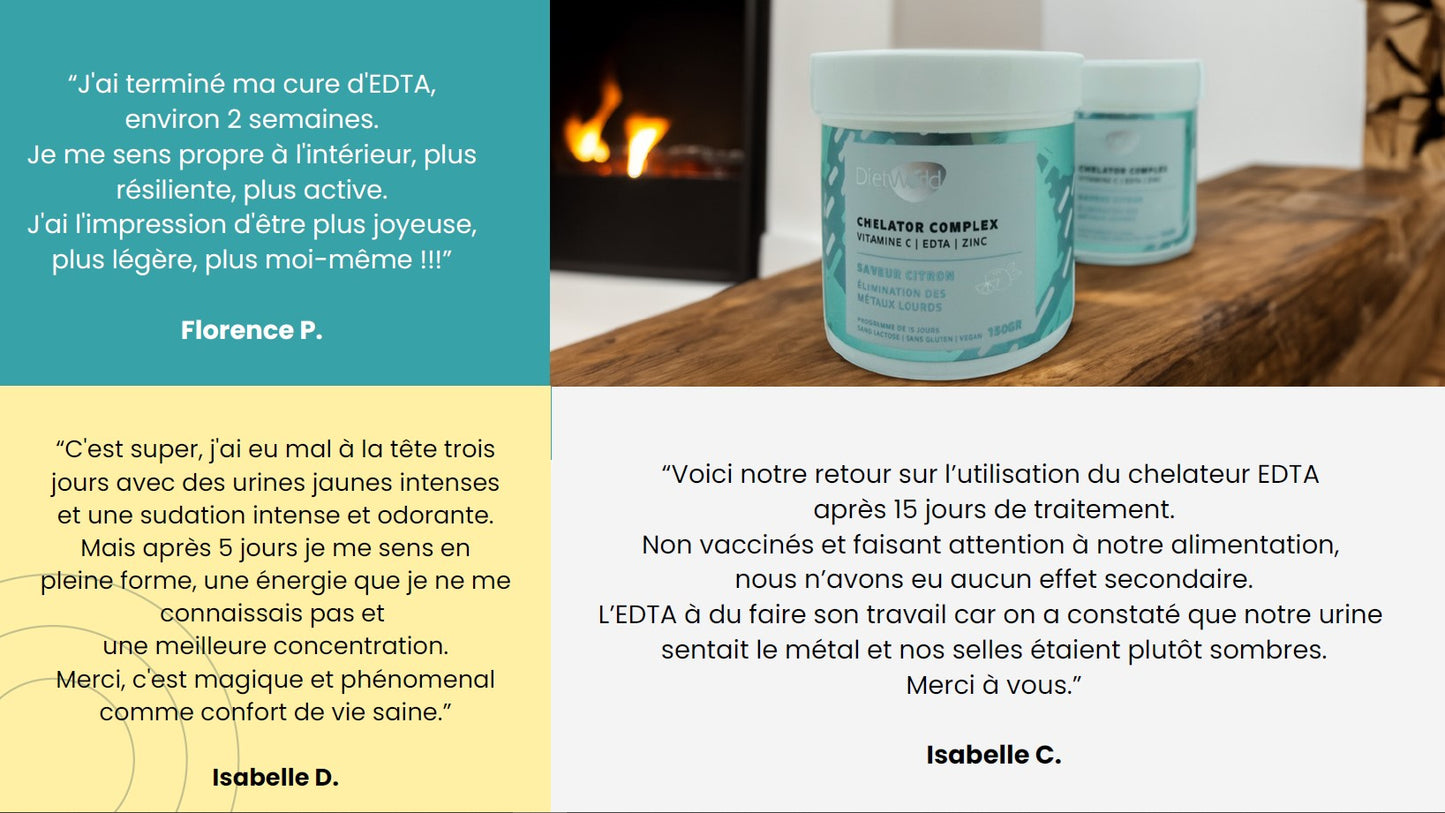 Lot 12 Chelator Complex "Élimination des métaux lourds " EDTA / VIT C / ZINC