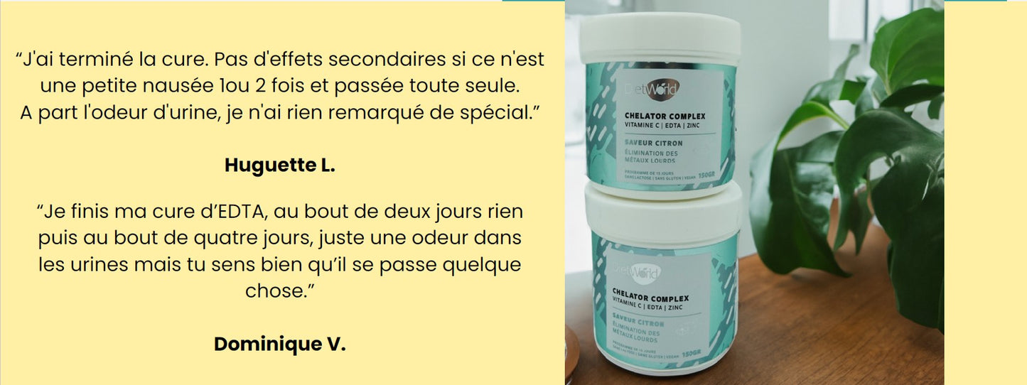 Lot 12 Chelator Complex "Élimination des métaux lourds " EDTA / VIT C / ZINC