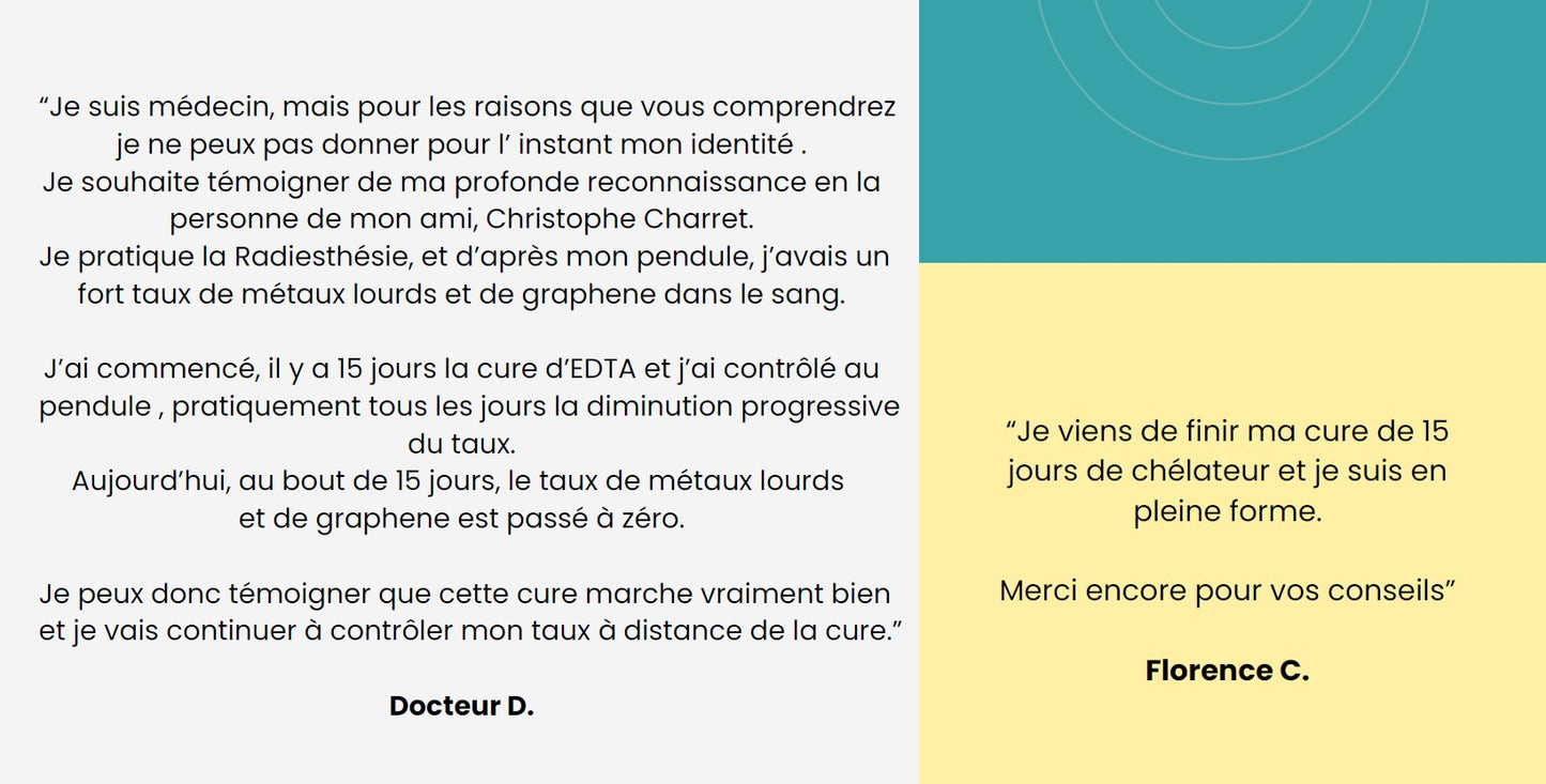 Lot 12 Chelator Complex "Élimination des métaux lourds " EDTA / VIT C / ZINC