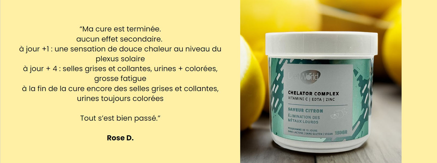 Lot 12 Chelator Complex "Élimination des métaux lourds " EDTA / VIT C / ZINC