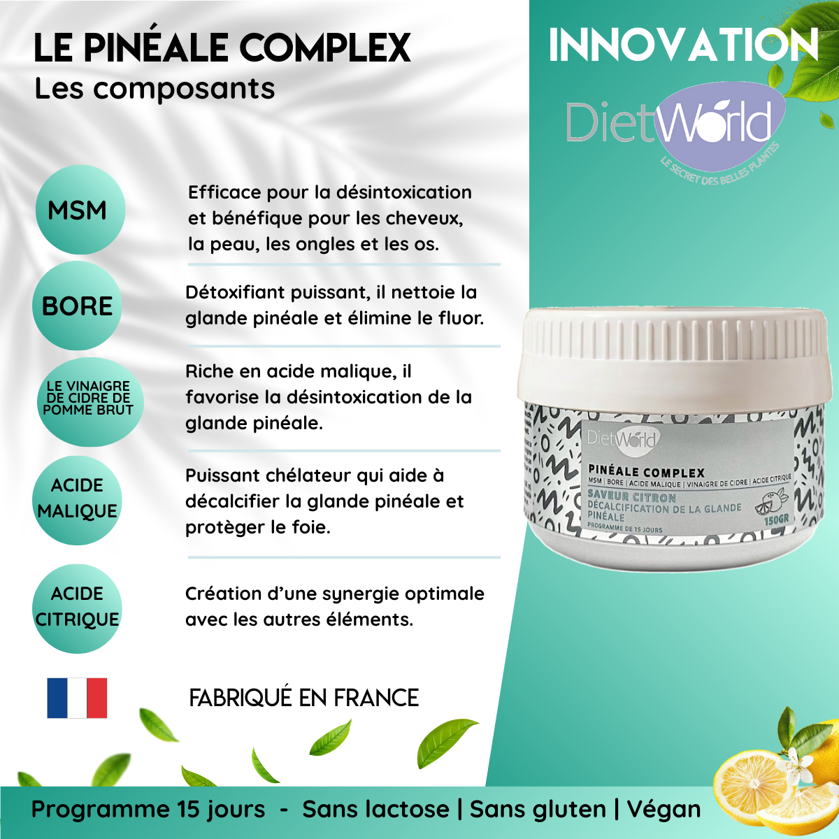 Lot 10 Pinéale Complex - Décalcification de la glande pinéale