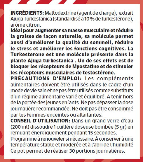 Lot de 10 pots de Turkestérone