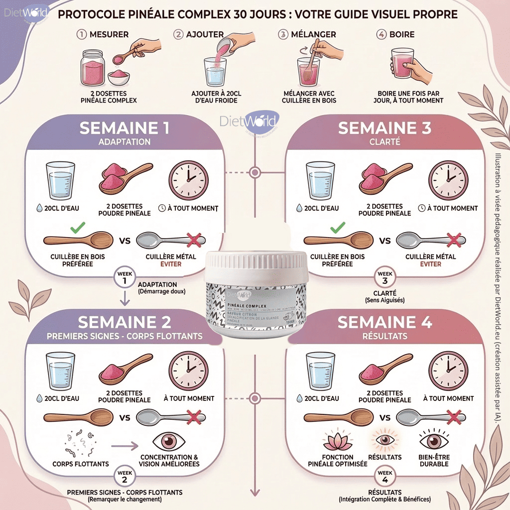 Posologie - Comment Faire Votre Cure avec "Pinéale Complex" en 30 Jours