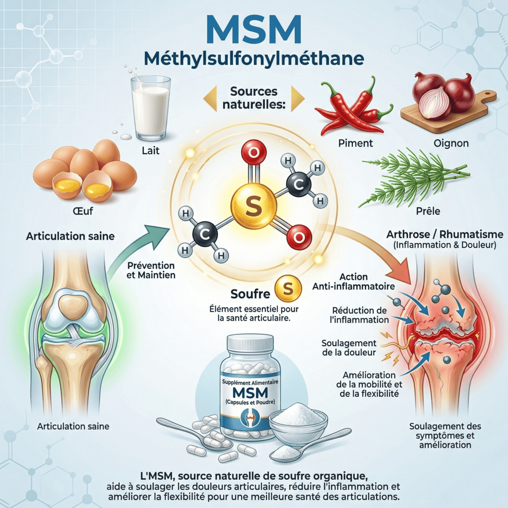 Le MSM (méthyl sulfonyle méthane)