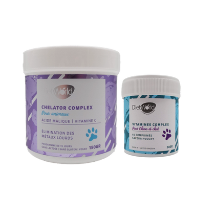 Duo pour animaux "Chelator Complex" + Vitamines - "Élimination des métaux lourds "