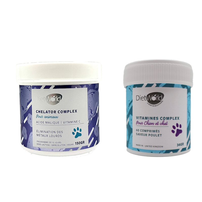 Duo pour animaux "Chelator Complex" + Vitamines - "Élimination des métaux lourds "