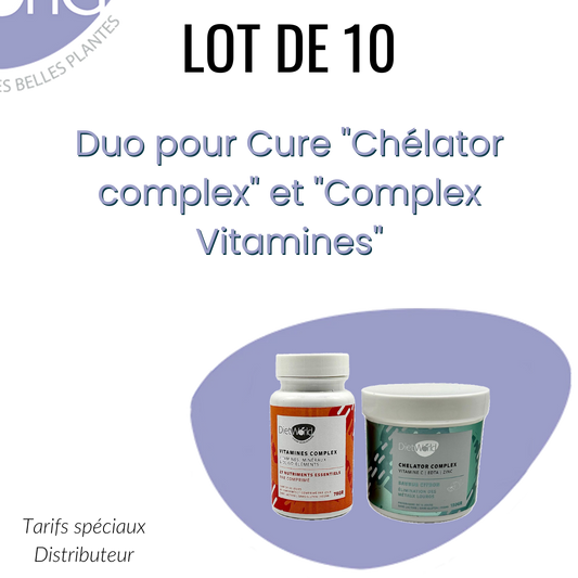 Lot de 10 Duo pour Cure "Chélator complex" et "Complex Vitamines"