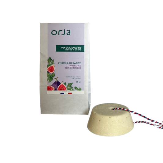 Pain de rasage bio enrichi en karité et bois de figuier