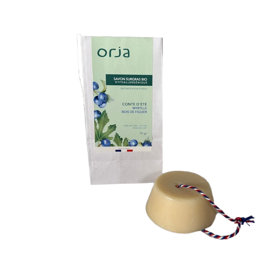 Savon surgras bio Myrtille - Bois de figuier "Conte d'été"