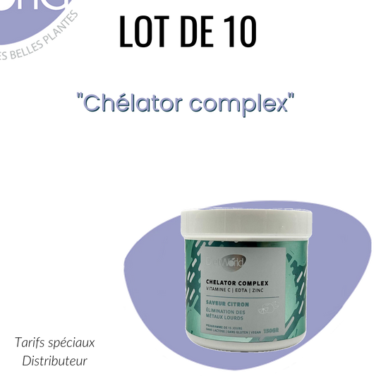 Lot 10 Chelator Complex "Élimination des métaux lourds " EDTA / VIT C / ZINC