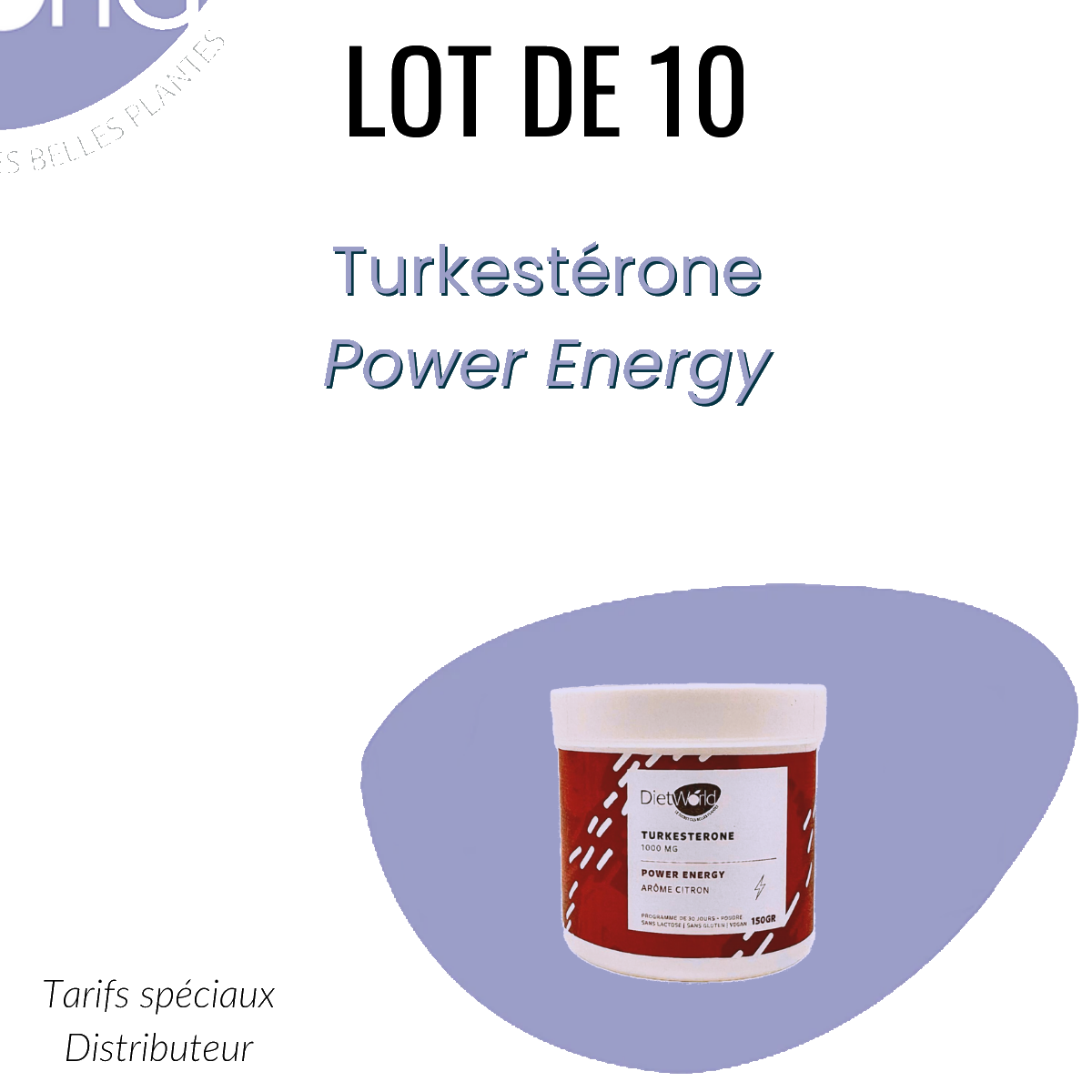 Lot de 10 pots de Turkestérone