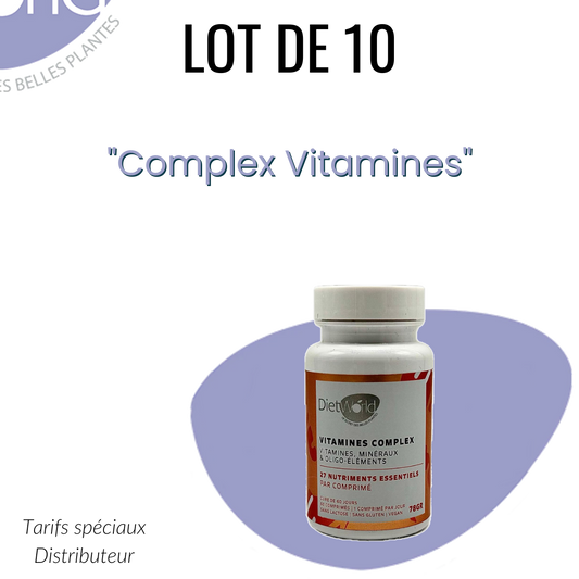Lot 10 "Vitamines Complex"  Adultes et Enfants - 27 nutriments essentiels bioactifs (Copie)