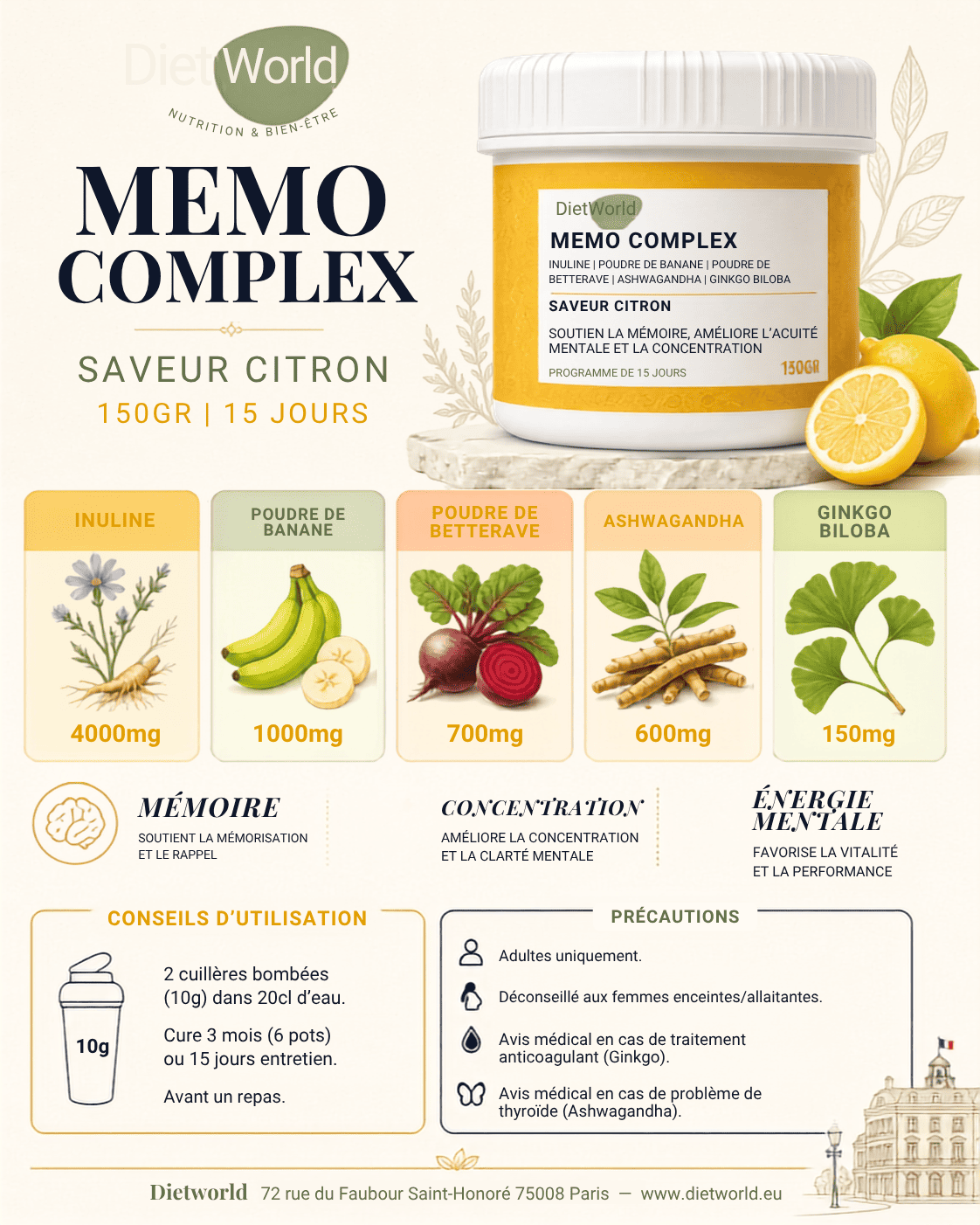 Mémo Complex - Soutien mémoire - Cure découverte