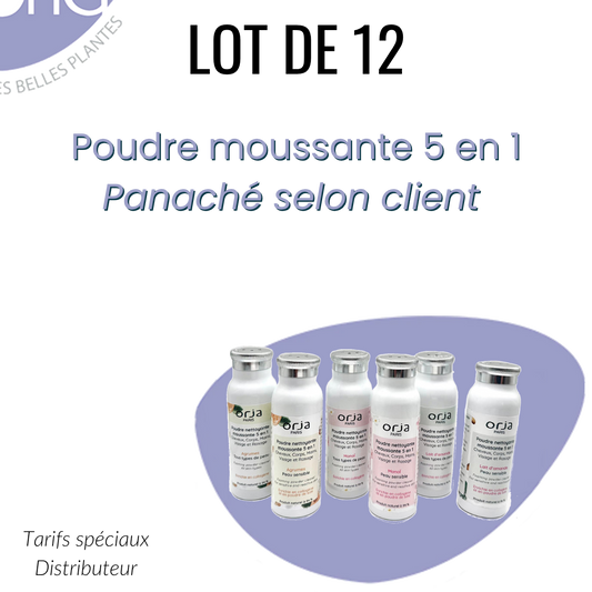 Lot 12 poudres moussantes 5 en 1