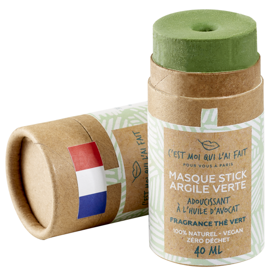 Masque stick à l'argile verte adoucissant à l'huile d'avocat - Fragrance the vert